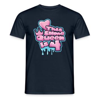 Enfants Slime Lover Kid Slime Girl Age 4 Slime Art - T-shirt homme - marine - Devant - AI Model Male 178 light (178cm)