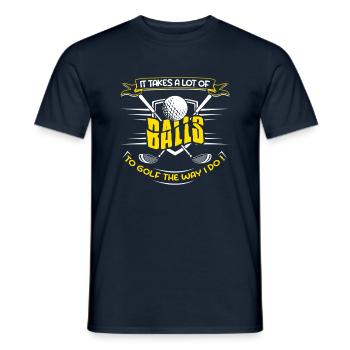 Nimmt viele Golfbälle auf Golf Club Golfer Golf - Männer T-Shirt - Navy - Vorne - AI Model Male 178 light (178cm)