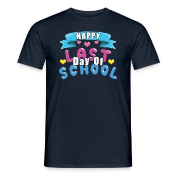 Day Of School Heart Summer Happy Last Class - Men's T-Shirt - navy - Front - AI Model Male 178 light (178cm)
