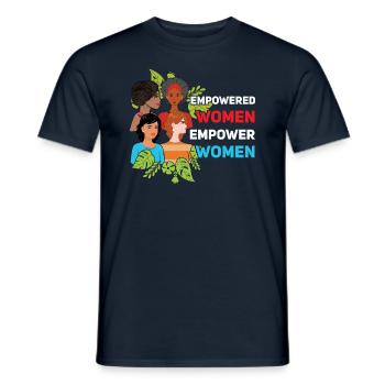 Fist Empower Women Feminism Rights Womens Equality - Men's T-Shirt - navy - Front - AI Model Male 178 light (178cm)
