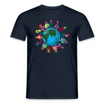 Women World United Feminist Rights Women Equality - Men's T-Shirt - navy - Front - AI Model Male 178 light (178cm)