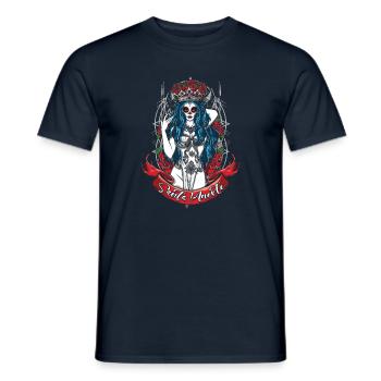La Catrina Mexico Santa Muerte Muertos Day Of Dead - Men's T-Shirt - navy - Front - AI Model Male 178 light (178cm)