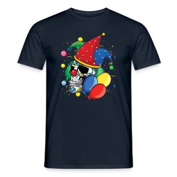 Dia de los Muertos Gruseliger Clown Karneval Bunt - Männer T-Shirt - Navy - Vorne - AI Model Male 178 light (178cm)