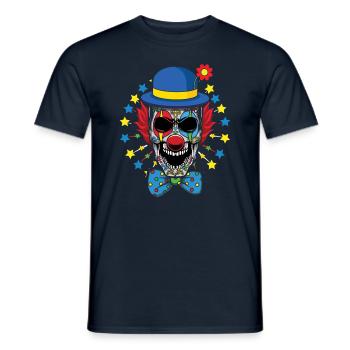Fun Dia De Los Muertos Clown effrayant Carnaval effrayant - T-shirt homme - marine - Devant - AI Model Male 178 light (178cm)