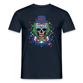 Clown effrayant Carnaval effrayant Dia De Los Muertos - T-shirt homme - marine - Devant - AI Model Male 178 light (178cm)