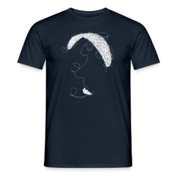 Paraglider scribble white - Männer T-Shirt - Navy - Vorne - AI Model Male 178 light (178cm)