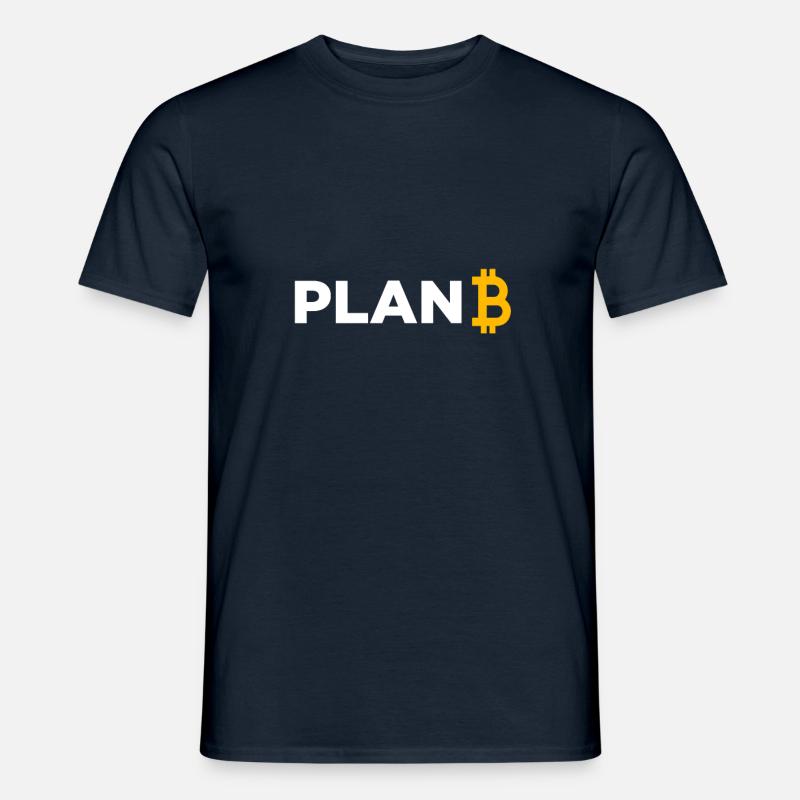 Bitcoin Plan B - Männer T-Shirt - Navy