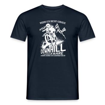 Downhill MTB Wenn ich nicht gerade - Männer T-Shirt - Navy - Vorne - AI Model Male 178 light (178cm)