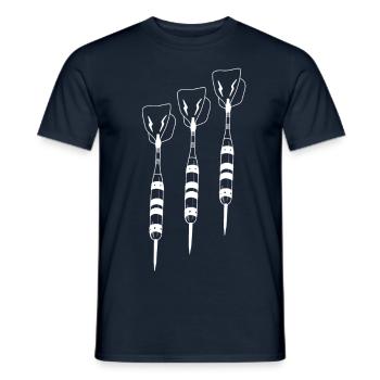 Jeu de fléchettes jeu de fléchettes Bullseye Triple - T-shirt homme - marine - Devant - AI Model Male 178 light (178cm)