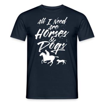 Chevaux et chiens Cheval cheval - T-shirt homme - marine - Devant - AI Model Male 178 light (178cm)