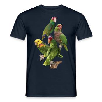 Papageien aus dem Amazonas - Männer T-Shirt - Navy - Vorne - AI Model Male 178 light (178cm)