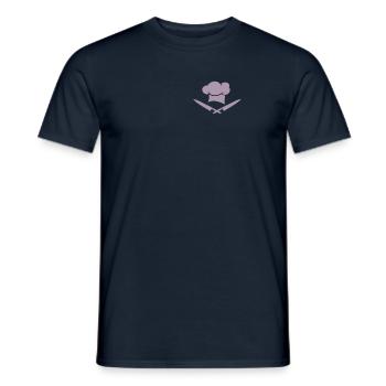 Koch Knife Chef's Hat Pocket Design - Men's T-Shirt - navy - Front - AI Model Male 178 light (178cm)