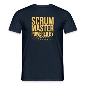 "Scrum Master Coffee | "Scrum Master"" - Männer T-Shirt - Navy - Vorne - AI Model Male 178 light (178cm)