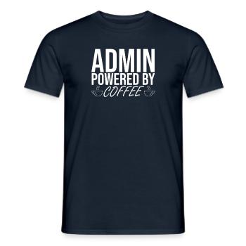 "Admin Coffee | Admin" - Männer T-Shirt - Navy - Vorne - AI Model Male 178 light (178cm)