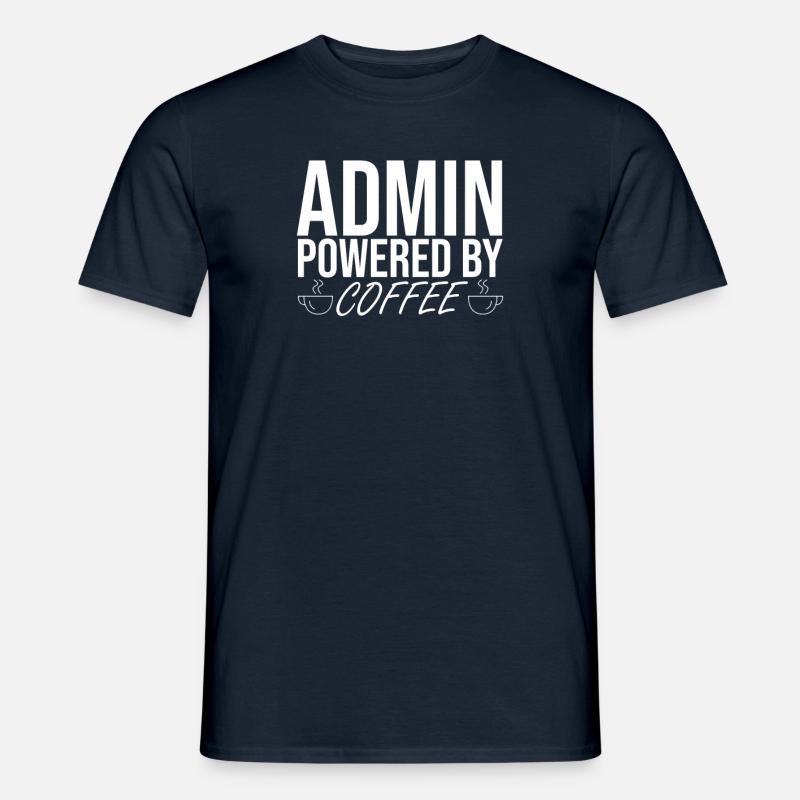 "Admin Coffee | Admin" - Men's T-Shirt - navy
