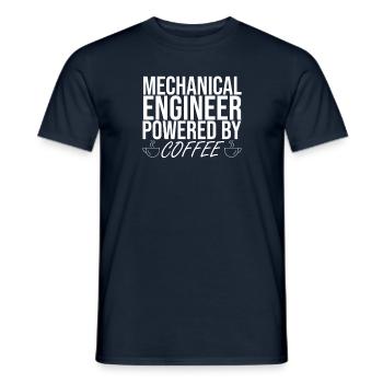 « Ingénieur mécanicien Café | Génie mécanique » - T-shirt homme - marine - Devant - AI Model Male 178 light (178cm)