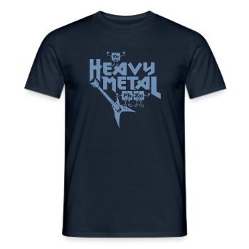Heavy Metal Divertente - T-shirt uomo - navy - Fronte - AI Model Male 178 light (178cm)