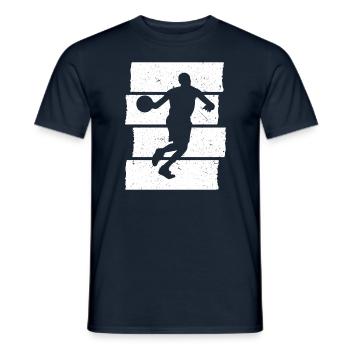 Basketteur de basket-ball Sunset - T-shirt homme - marine - Devant - AI Model Male 178 light (178cm)
