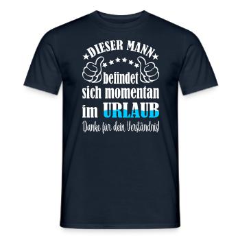 Dieser Mann befindet sich im momentan im Urlaub - Männer T-Shirt - Navy - Vorne - AI Model Male 178 light (178cm)
