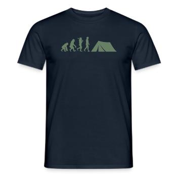 Zelten Evolution Camping - Männer T-Shirt - Navy - Vorne - AI Model Male 178 light (178cm)