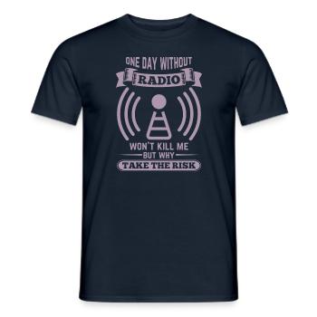 Amateur radio operator a day without sparks will not me - Men's T-Shirt - navy - Front - AI Model Male 178 light (178cm)