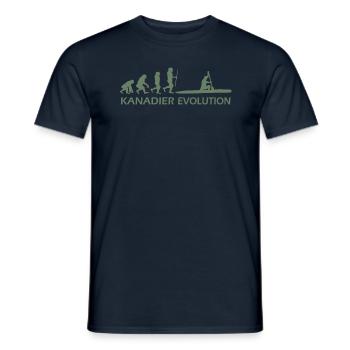 Kanadier Evolution Shirt mit Schrift - Männer T-Shirt - Navy - Vorne - AI Model Male 178 light (178cm)