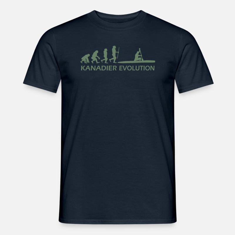 Kanadier Evolution Shirt mit Schrift - Männer T-Shirt - Navy