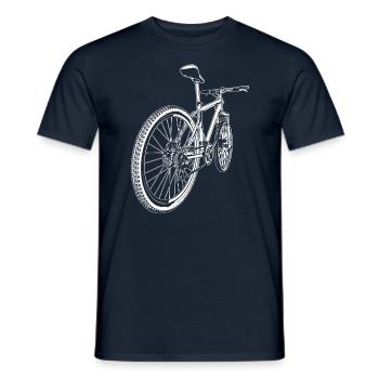 Bike, mountain bike, MTB, racing bike, cycling - Men's T-Shirt - navy - Front - AI Model Male 178 light (178cm)