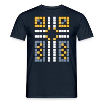 Muster mit Kreuz / Vektor Grafik - Männer T-Shirt - Navy - Vorne - AI Model Male 178 light (178cm)