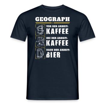 Mein Tagesablauf als Geograph - Männer T-Shirt - Navy - Vorne - AI Model Male 178 light (178cm)
