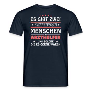 Physician Assistant Gift - Two Types of... Design - Men's T-Shirt - navy - Front - AI Model Male 178 light (178cm)