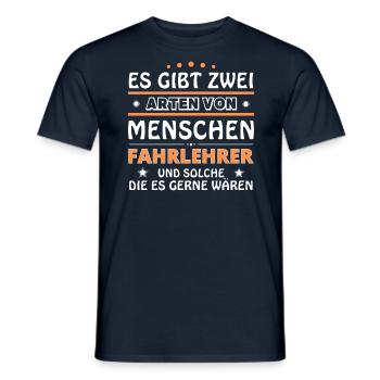 Cadeau moniteur d’auto-école - Deux types de... Concevoir - T-shirt homme - marine - Devant - AI Model Male 178 light (178cm)