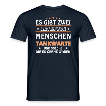 Tankwart Geschenk - zwei Arten von... Design - Männer T-Shirt - Navy - Vorne - AI Model Male 178 light (178cm)
