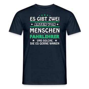 Cadeau moniteur d’auto-école - Deux types de... Concevoir - T-shirt homme - marine - Devant - AI Model Male 178 light (178cm)