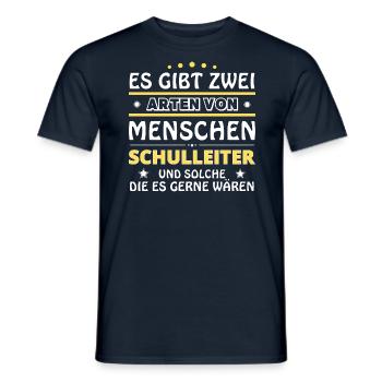Schulleiter Geschenk - zwei Arten von... Design - Männer T-Shirt - Navy - Vorne - AI Model Male 178 light (178cm)