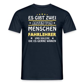 Cadeau moniteur d’auto-école - Deux types de... Concevoir - T-shirt homme - marine - Devant - AI Model Male 178 light (178cm)
