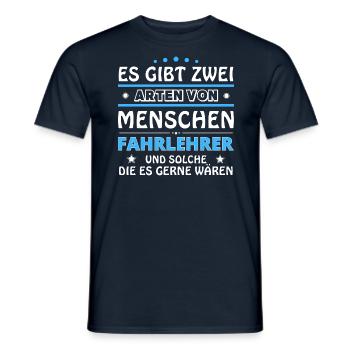 Cadeau moniteur d’auto-école - Deux types de... Concevoir - T-shirt homme - marine - Devant - AI Model Male 178 light (178cm)