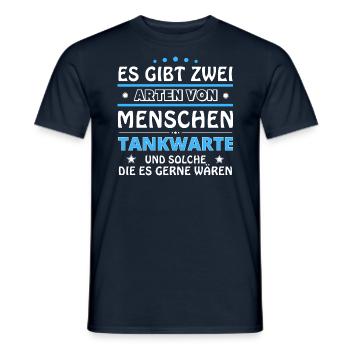 Tankwarte Geschenk - zwei Arten von... Design - Männer T-Shirt - Navy - Vorne - AI Model Male 178 light (178cm)
