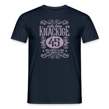 Knackige 45 Geburtstag witzig - Männer T-Shirt - Navy - Vorne - AI Model Male 178 light (178cm)