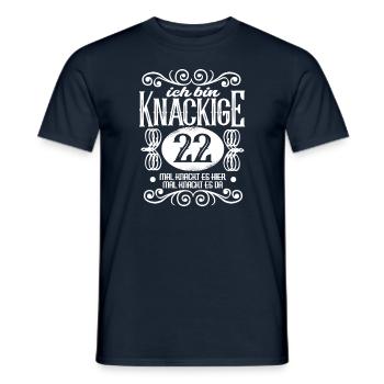 Knackige 22 Geburtstag Jubiläum - Männer T-Shirt - Navy - Vorne - AI Model Male 178 light (178cm)