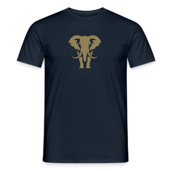 Silhouette d’éléphant Logo blanc - T-shirt homme - marine - Devant - AI Model Male 178 light (178cm)