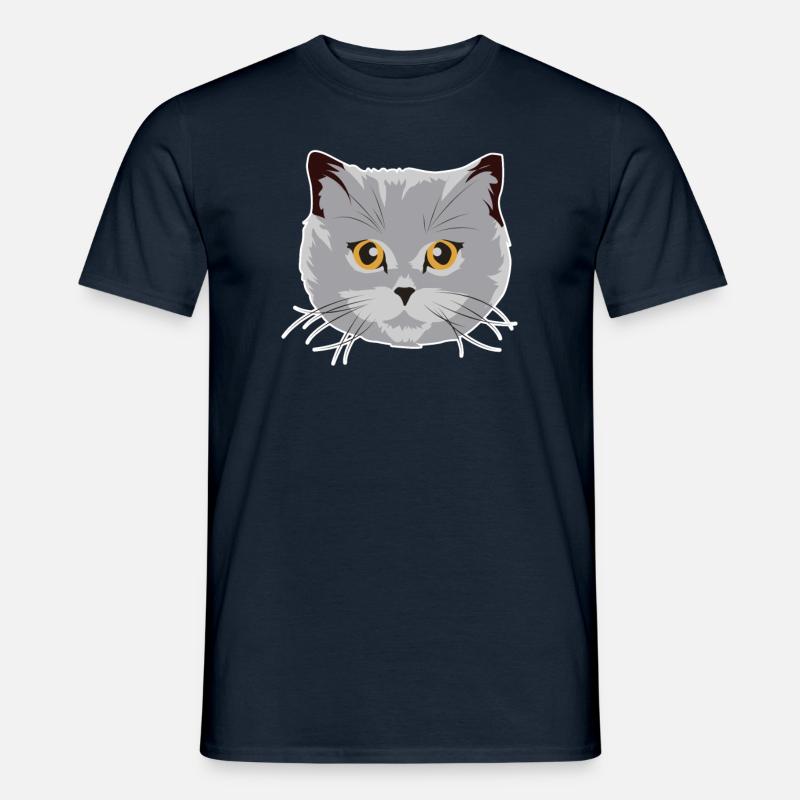 Wunderschöne Britisch Kurzhaar Katze BKH Geschenk - Männer T-Shirt - Navy