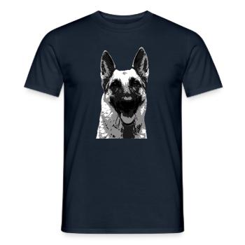 German shepherd - german shepherd head gift - Men's T-Shirt - navy - Front - AI Model Male 178 light (178cm)