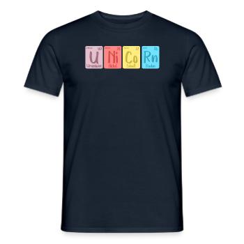 Unicorn Unicorn Periodic Table Chemistry Gift - Men's T-Shirt - navy - Front - AI Model Male 178 light (178cm)