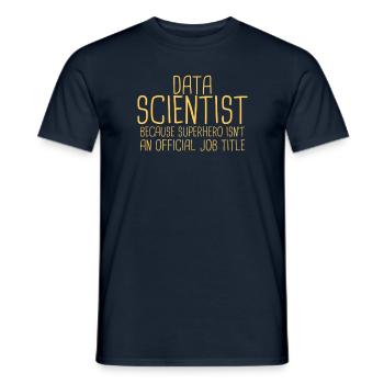 « Data Scientist Superhero | Data Scientist » - T-shirt homme - marine - Devant - AI Model Male 178 light (178cm)
