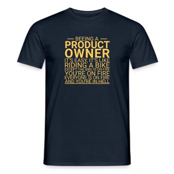 "Product Owner Bike | "Scrum Master"" - Männer T-Shirt - Navy - Vorne - AI Model Male 178 light (178cm)