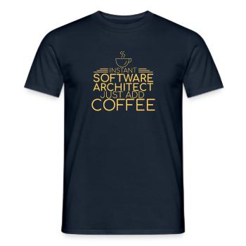 « Software Architect Coffee | Architecture logicielle » - T-shirt homme - marine - Devant - AI Model Male 178 light (178cm)