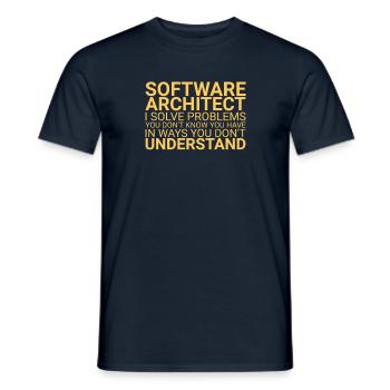 "Software Architect Problem |Software Architektur" - Männer T-Shirt - Navy - Vorne - AI Model Male 178 light (178cm)