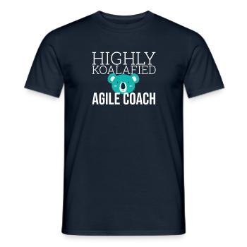 "Agile Coach Koalafied | Agile" - Männer T-Shirt - Navy - Vorne - AI Model Male 178 light (178cm)