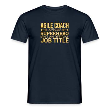 « Agile Coach Superhero | Agile » - T-shirt homme - marine - Devant - AI Model Male 178 light (178cm)